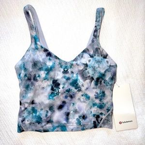 Lululemon Blue Floral Align Tank BRAND NEW (Nulu fabric)